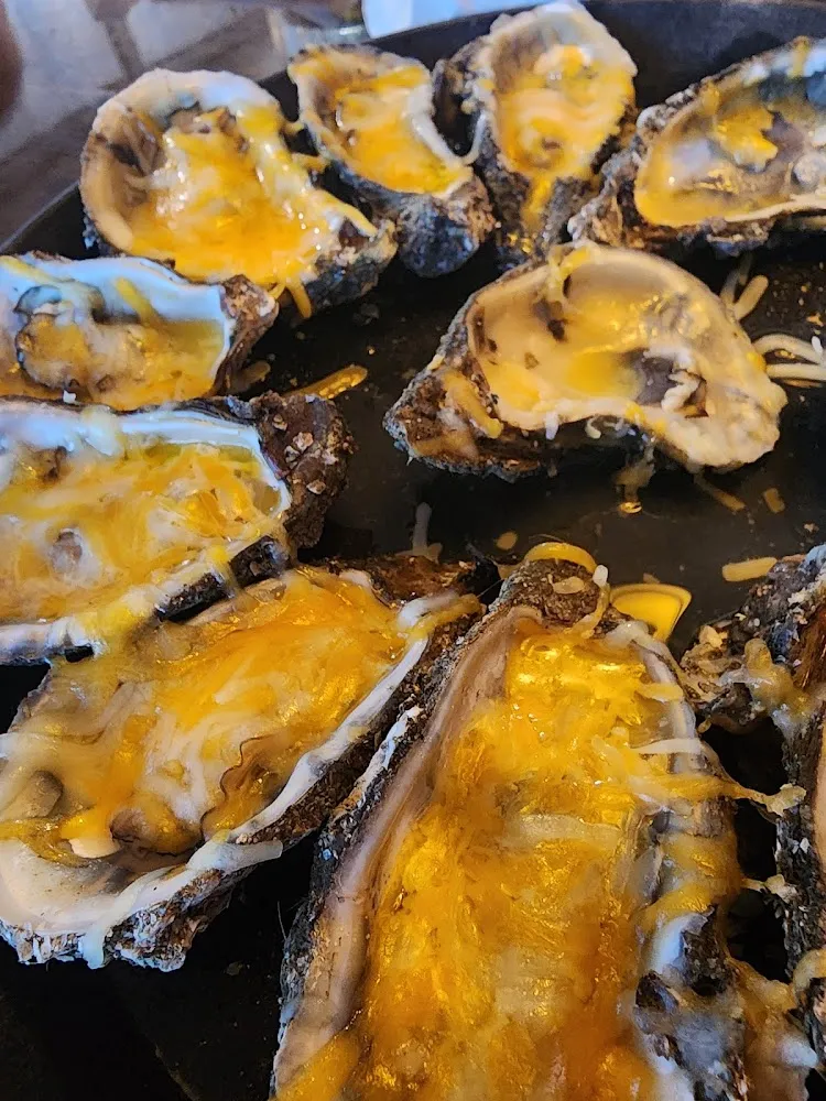 Baked Oysters with Mozzarella and Parmesan