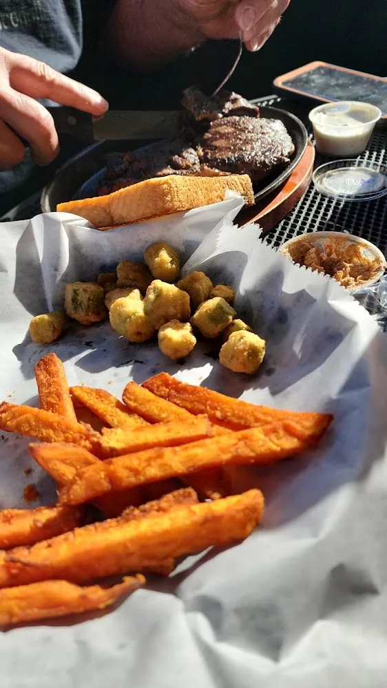 Fried Okra Sweet Potato Fries